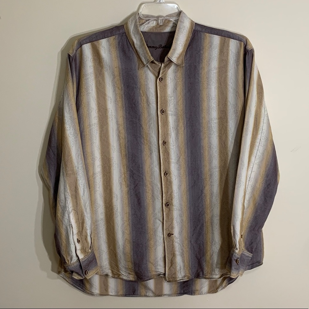 Tommy Bahama| Long Sleeve Silk Striped/Paisley| L - Picture 8 of 8